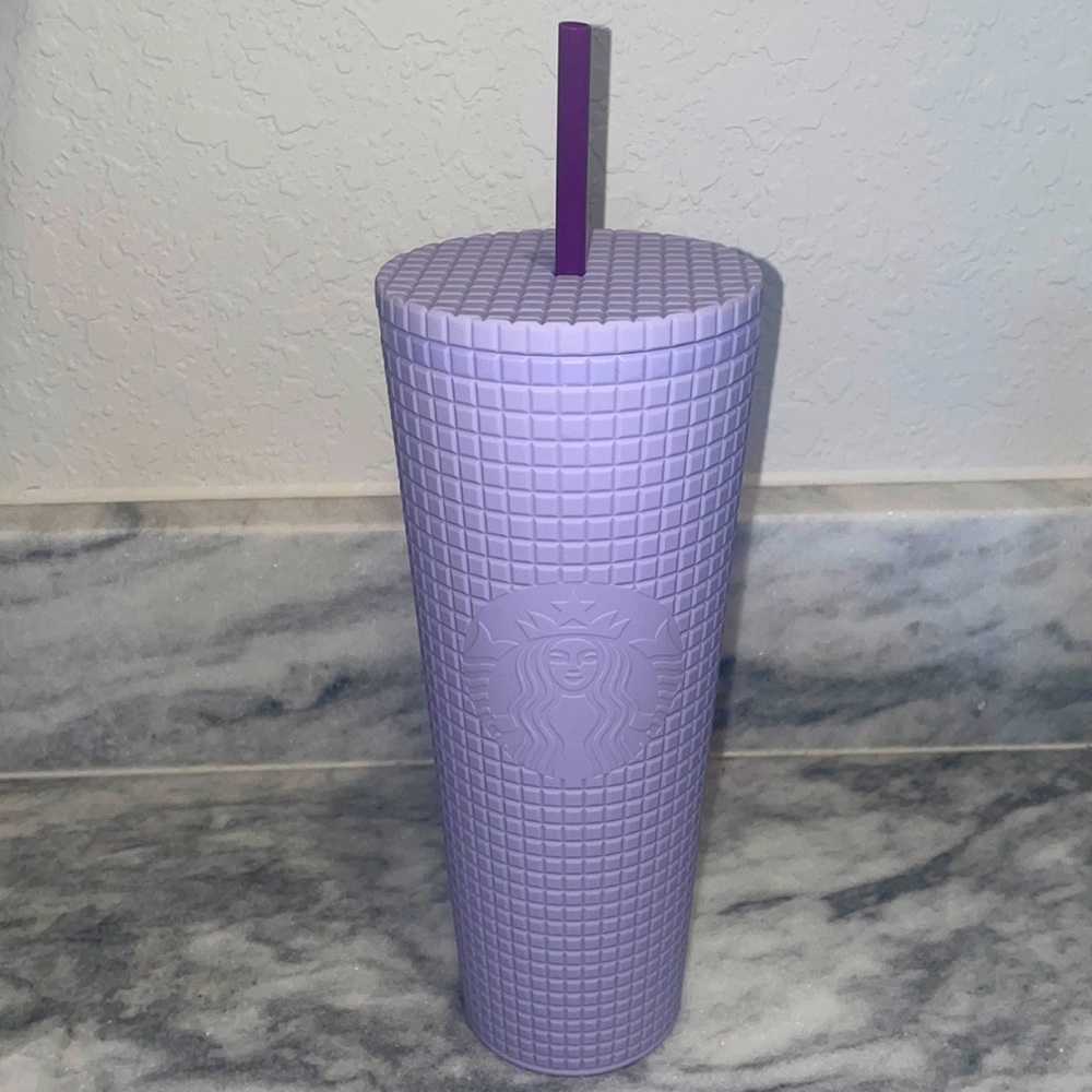 Starbucks Purple Lilac Matte Grid Disco Tumbler
